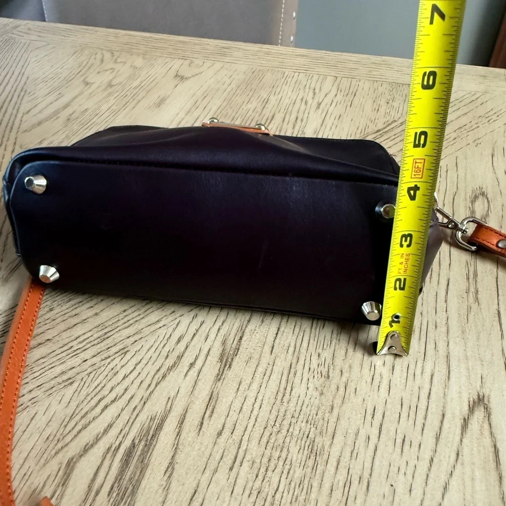 VALENTINA ITALIA Womens Crossbody Bag Dark Burgundy Leather MADE IN ITALY